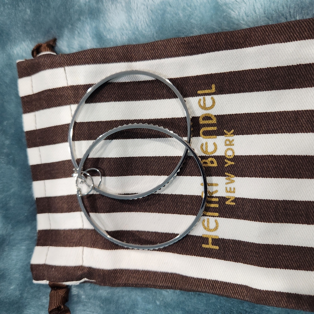 Henri Bendel Silver Hoop Earrings